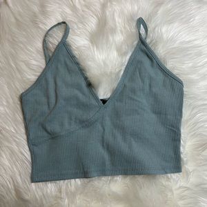 PUBLIK Teal Cropped Tank Size L